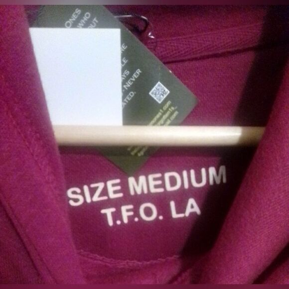 New Maroon ‘The Forgotten Ones’ Hoodie with Butterfly Graphic Size M (Unisex) - Picture 3 of 5